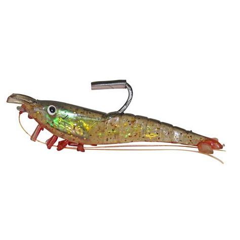 Tsunami 3 Holographic Shrimp Softbait Green Pink Gold Glitter 3