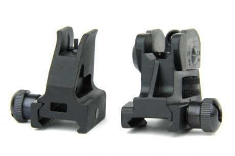 AR15 Detachable Same Plane Low Profile Sight Set With A2 Style