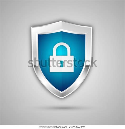 Security Icon Vwith Lock On Shield Stock Vector Royalty Free 2225467491 Shutterstock