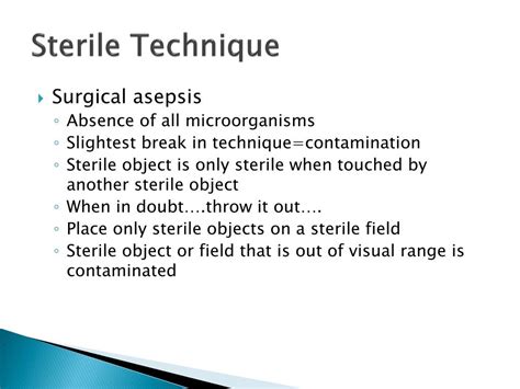 Ppt Unit Wound Care And Sterile Technique Powerpoint Presentation