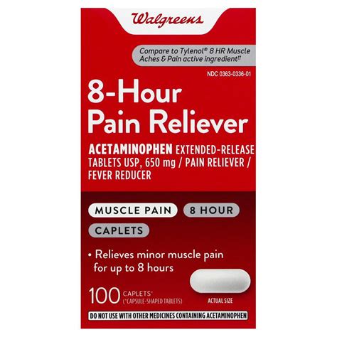 Walgreens Pain Reliever 8 Hour Caplets Walgreens