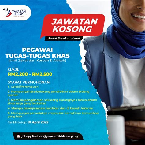 Iklan Jawatan Kosong Yayasan Ikhlas • Jawatan Kosong Terkini