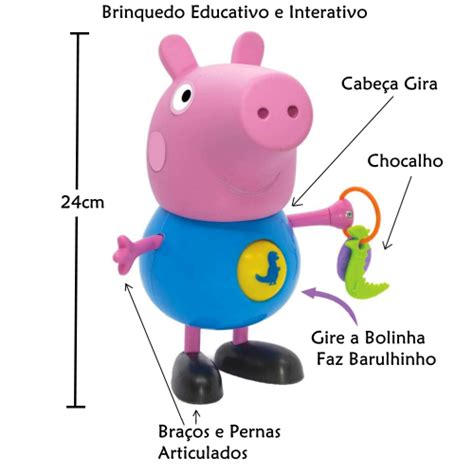 Boneco Do George Atividades Baby Peppa Pig 24cm Elka Submarino