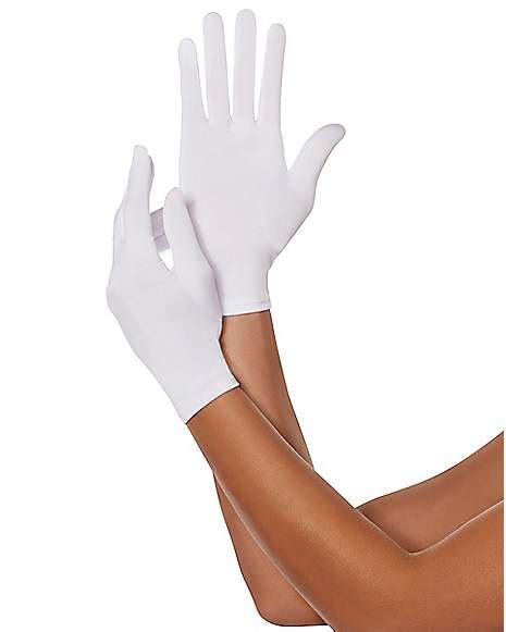 Short White Gloves - Spirithalloween.com