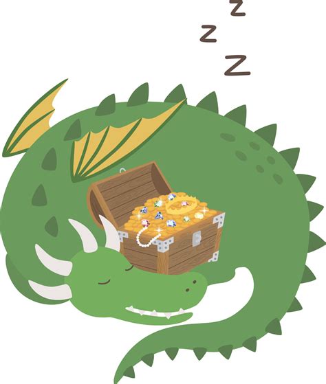 Sleeping dragon illustration 20124371 Vector Art at Vecteezy