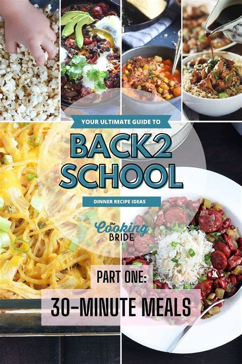 Back To School Dinner Recipe Ideas Cover Art 30 Minute Meals The