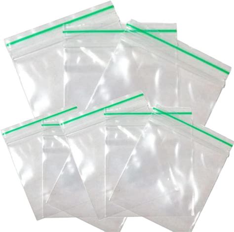 1000x Poly Polythene Plastic Plain Zip Lock Grip Clear Smell Proof