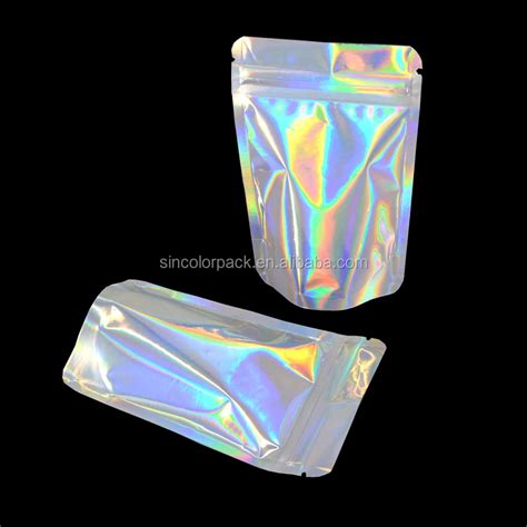 Stand Up Glitter Hologram Mylar Ziplock Bags For Packaging Buy