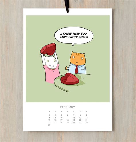 Funny Cat Daily Calendar - Mab Millicent