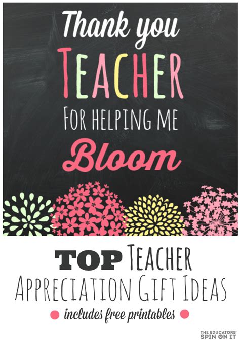 Teacher T Idea And Printable The Educators Spin On It