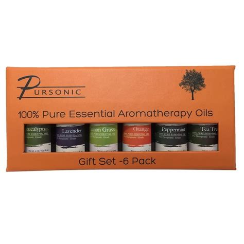 Pursonic Pure Essential Aroma Oils 6 Pack Tea Tree Lavender