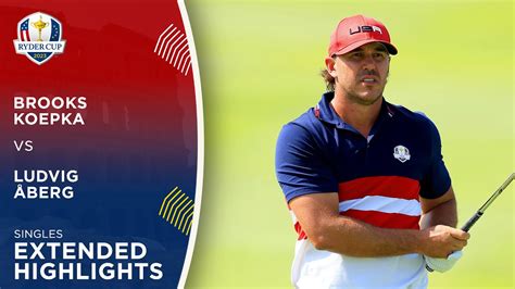 Brooks Koepka vs Ludvig Åberg Extended Highlights 2023 Ryder Cup