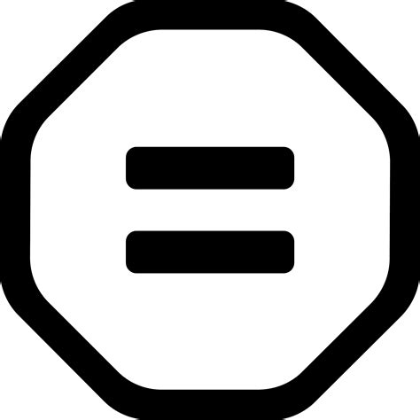 Equal Solid Icon By Friconix Fi Owluxl Equal Solid Linewideoctagon