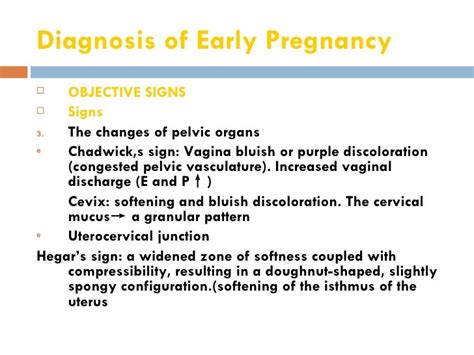 Diagnosis of pregnancy