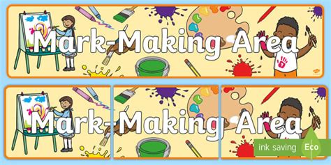 👉 Mark Making Area Display Banner Teacher Made Twinkl