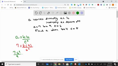 Solved Use The Four Step Procedure For Solving Variation Problems Given