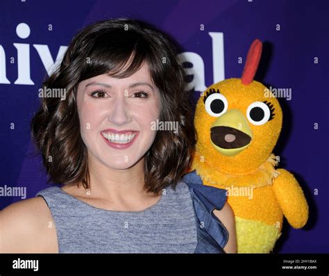 Kelly Vrooman and Chica the Chicken attending the NBC Universal Summer ...