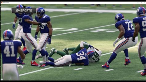 Madden 20 Gameplay New York Giants Vs New York Jets Youtube