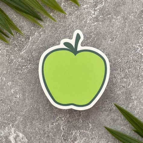 Green Apple Sticker Etsy