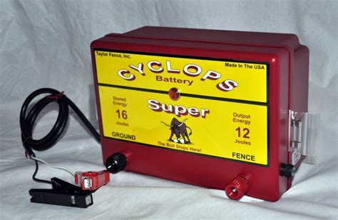 Cyclops Super Battery Powered 12 Joule Electric Fence Charger Cyclops Electric Fence Chargers