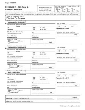 Fillable Online Fillable Online S3 Documentcloud SCHEDULE A FEC Form 3