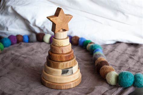 Montessori Stacking Toy Wooden Toys for Baby Wood Toy for - Etsy