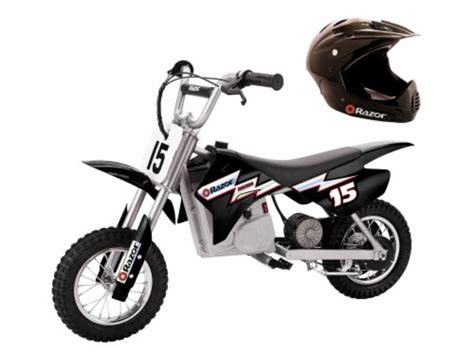 Razor MX400 Dirt Rocket 24V Electric Toy Dirt Bike & Full Face Helmet ...