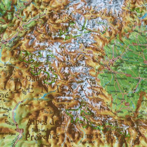 Carte En Relief 3DMAP L ARC ALPIN