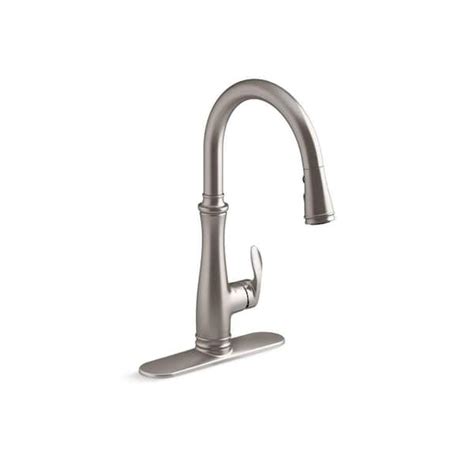 KOHLER Bellera Single Handle Touchless Pull Down Kitchen Faucet In