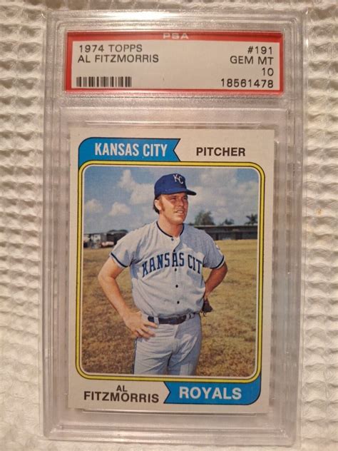 Topps Al Fitzmorris Kansas City Royals Psa Gem Mint Pop