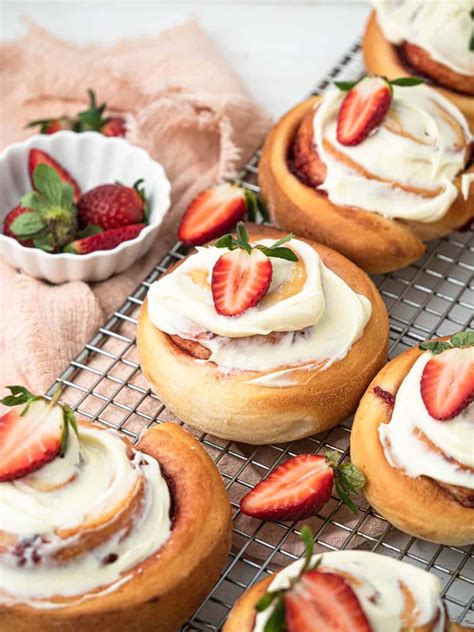 Strawberry Cinnamon Rolls Catherine Zhang