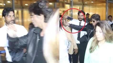 Omg Shah Rukh Khan Gets Angry After Fan Tries To Click Selfie With Him