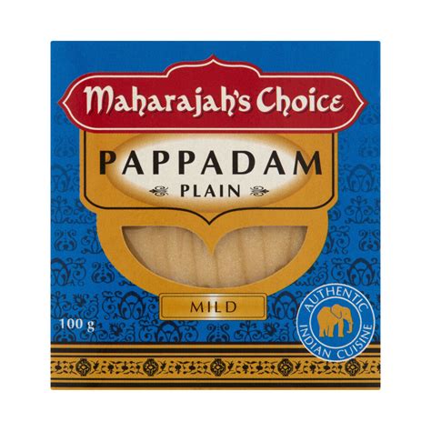 Buy Maharajah S Choice Plain Pappadams 100g Coles