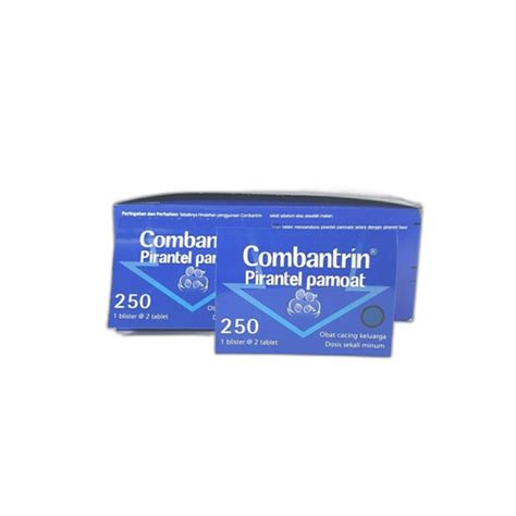 Jual Combantrin Tablet 1 Strip Isi 2 Tablet 250mg Obat Cacing Kota