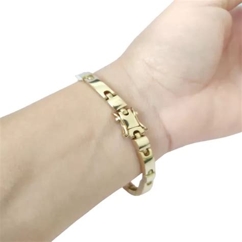 Bracelete Masculino Feminino Dourado De Moeda Antiga Mm Parcelamento