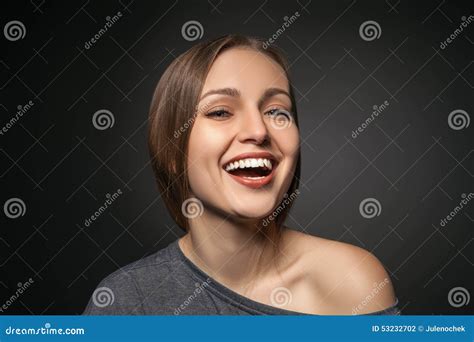 Lovely Girl Looking at Camera with a Wide Smile Stock Photo - Image of ...