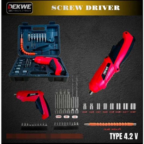 Jual Set Mesin Bor Obeng Elektrik Cordless Screwdriver Mesin Bor Mini