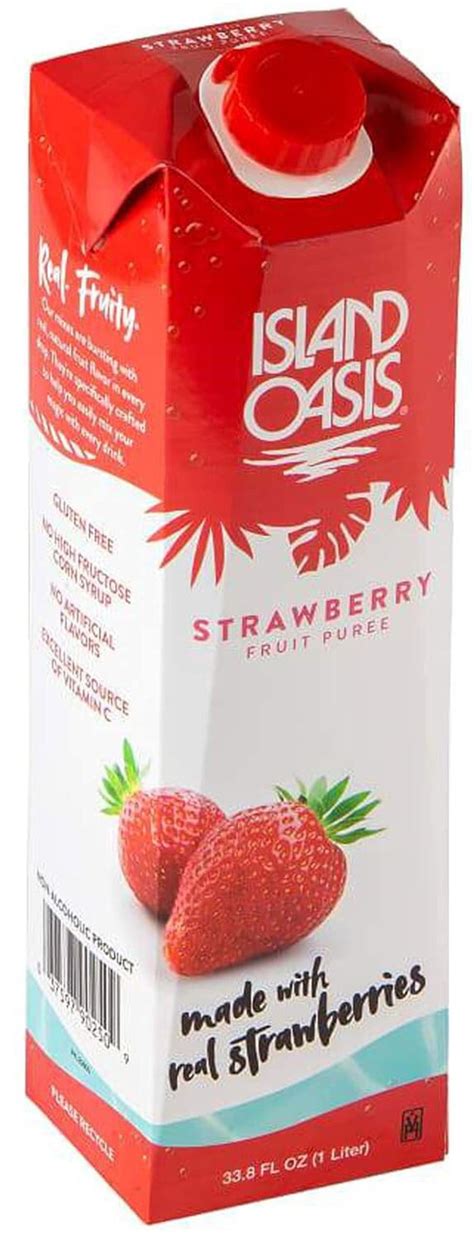 Island Oasis 1 Liter Strawberry Versatile Puree Beverage Mix