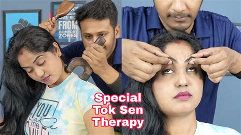 Special Tok Sen Therapy And Hair Cracking For Women Back Pain Relief