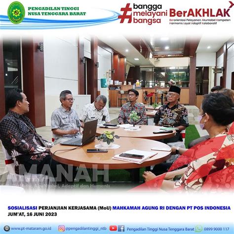 Sosialisasi Perjanjian Kerjasama Mou Mahkamah Agung Ri Dengan Pt Pos