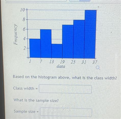 Solved 10 Frequency 2 7 13 19 25 31 37 Data Based On The Histogram