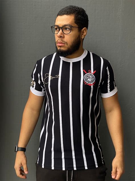 Camiseta Corinthians Retrô Basilio Listrada Loucos Por Futebol Store