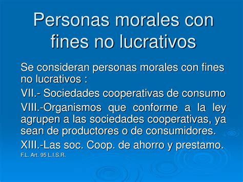 PPT Personas Morales Con Fines No Lucrativos PowerPoint Presentation