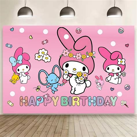 Amazon Melody Background Birthday Decorations My Melody Happy