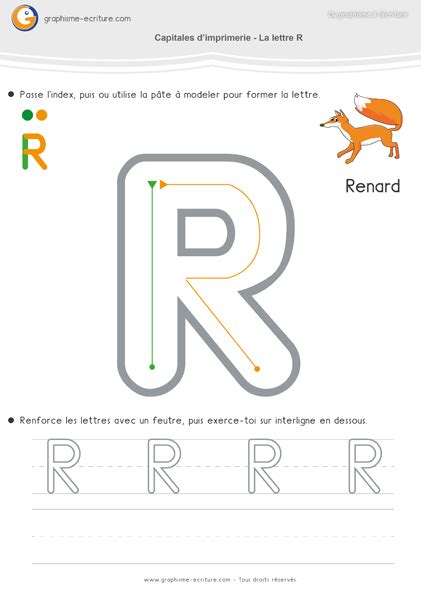 Écriture lettres capitales Maternelle Fiche décriture MS GS