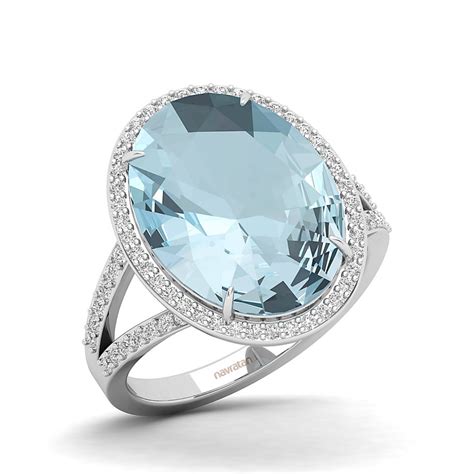 Buy Aquamarine Stone Ring for Men-Women at Best Price in India