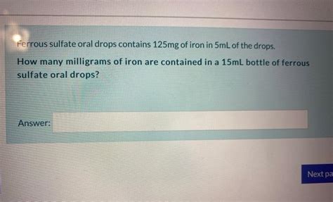 Solved A Prescription For A Child Calls For Clarithromycin