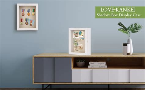 Love Kankei Shadow Box Frame 8x10 Shadow Box Display Case With Linen Back Memorabilia Awards