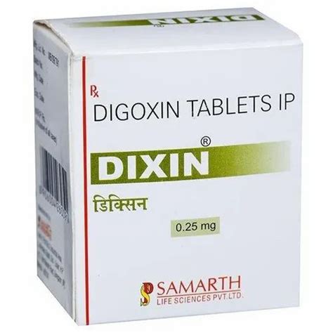 Dixin Lanoxin Digoxin 0 25mg Tablet 10 Tablets Prescription At Rs 13