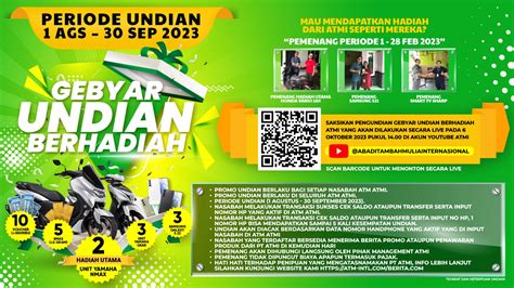 PENGUMUMAN PENGUNDIAN GEBYAR UNDIAN BERHADIAH ATMi PERIODE KE 2 ATMi